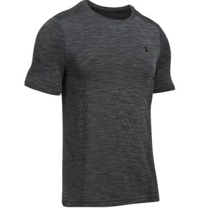 UNDER ARMOUR shirt Mens XL gray heather GUC Heatgear Threadborne *see logo*